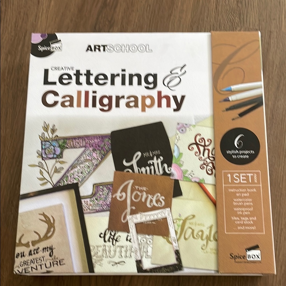 Art School Creative Lettering Calligraphy Set of 6 Pieces